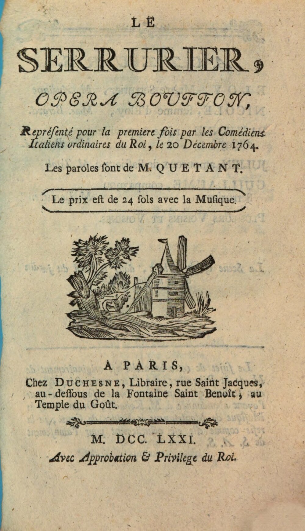 The Locksmith: A Comic Opera