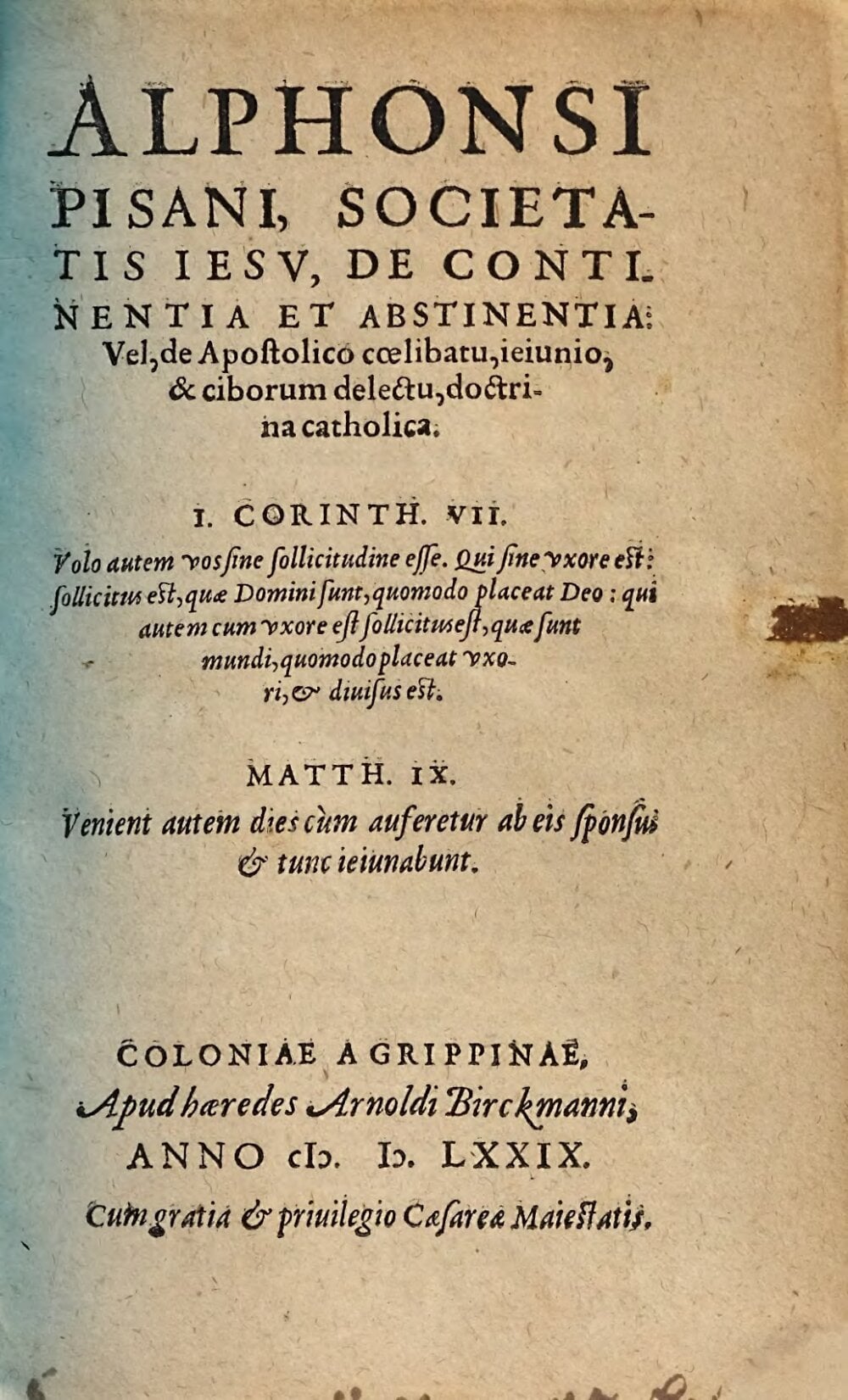 On Continence and Abstinence: Or, on Apostolic Celibacy, Fasting, and the Choice of Foods, Catholic Doctrine