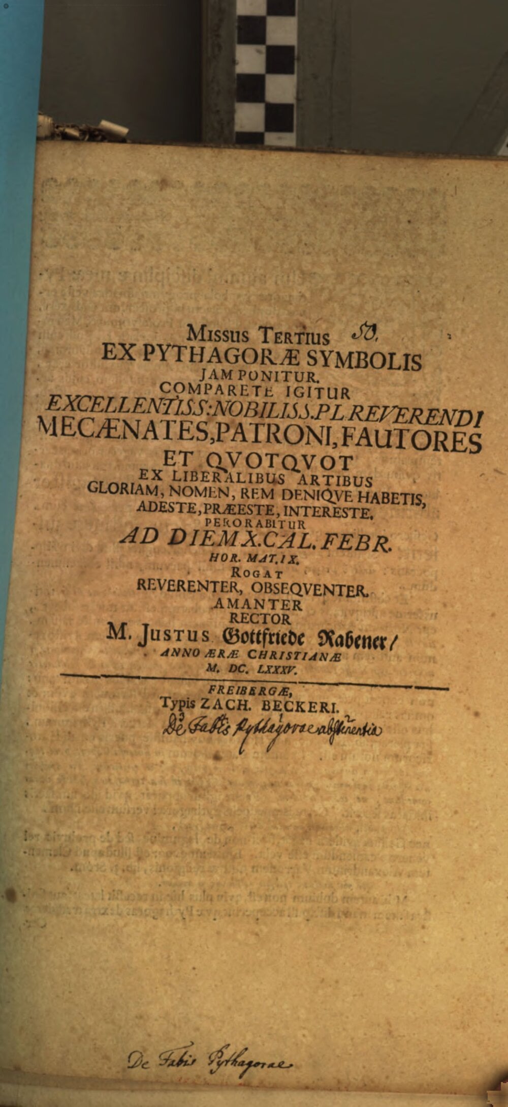The Third Course of Pythagorean Symbols: On the Pythagorean Abstinence from Beans