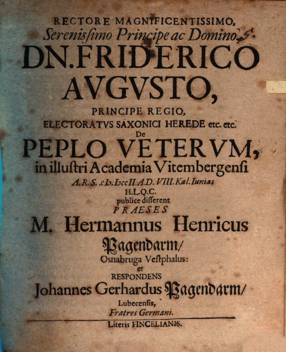 On the Peplum of the Ancients