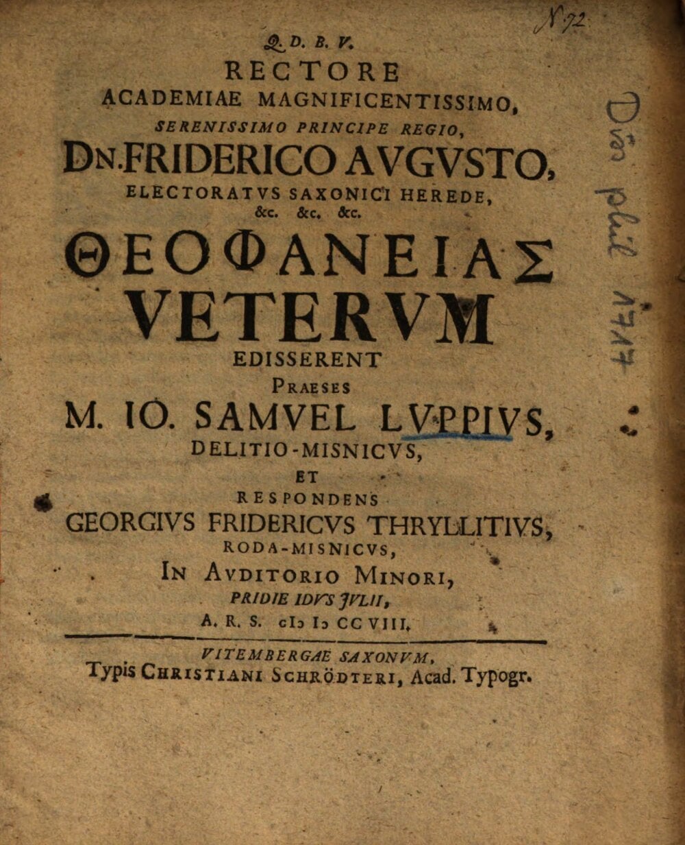 Theophany of the Ancients