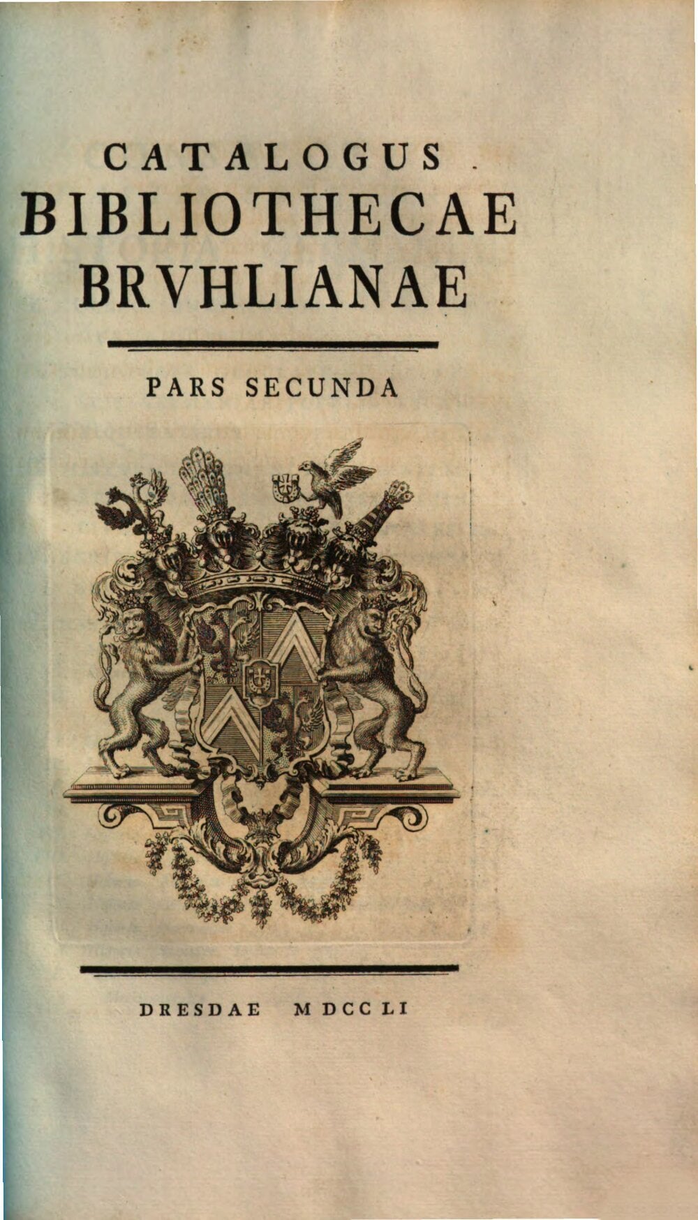 Catalog of the Brühl Library, Part 2