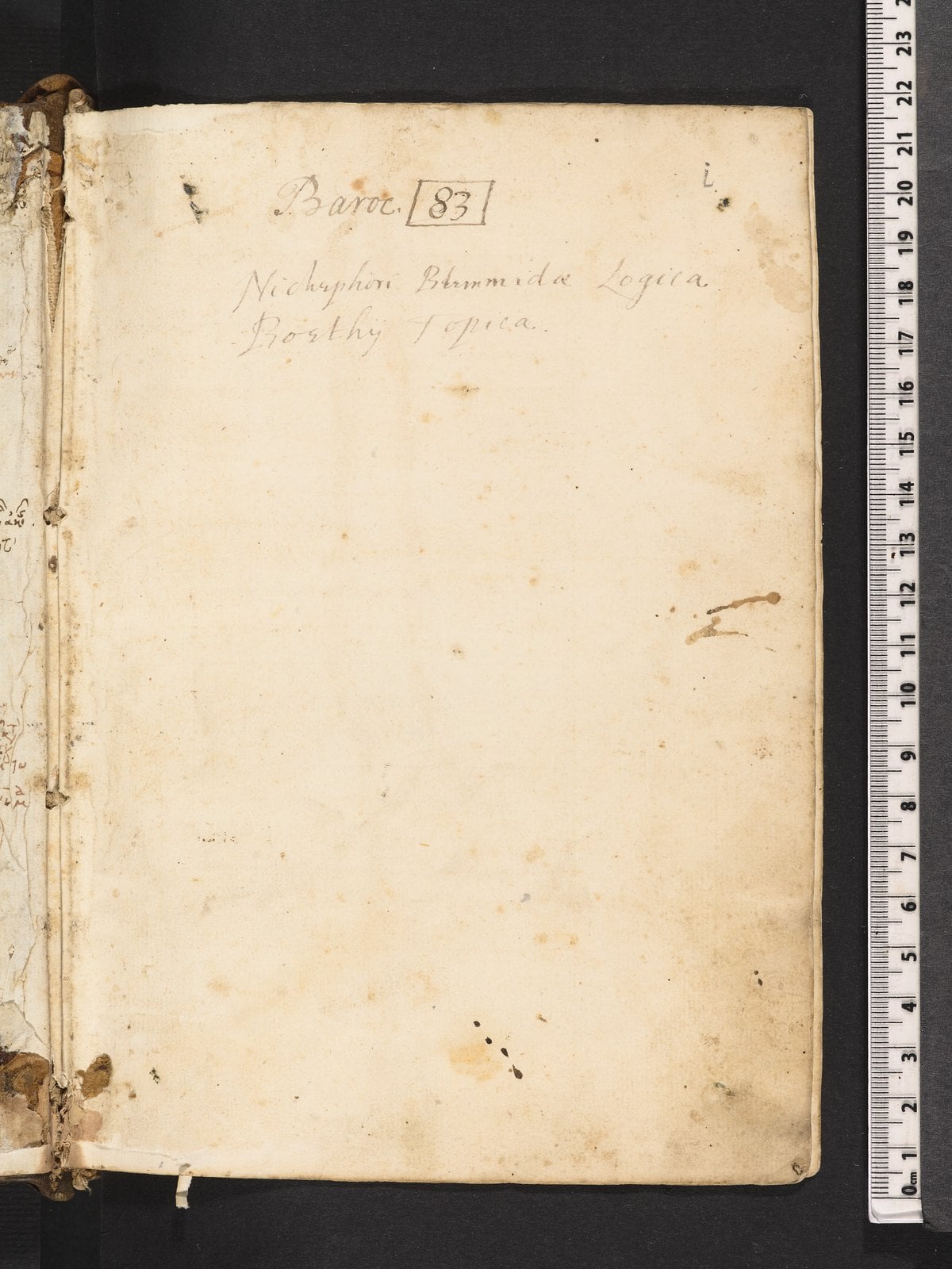 Logic by Nicephorus Blemmydes and Topics by Boethius