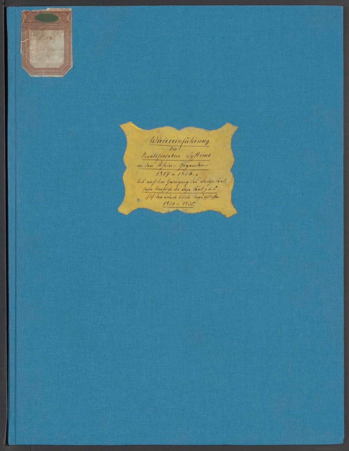 8th Province: Reintroduction of the Rectified System in the Rhine Regions