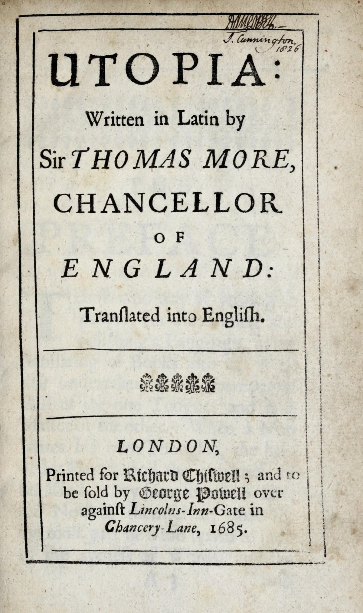 More: Utopia (1685 Burnet Translation)