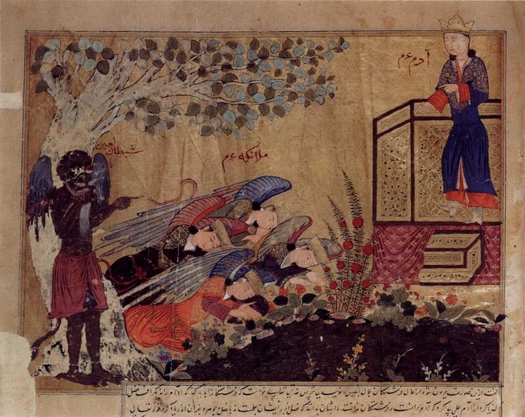 Adam and the Angels watched by Iblis