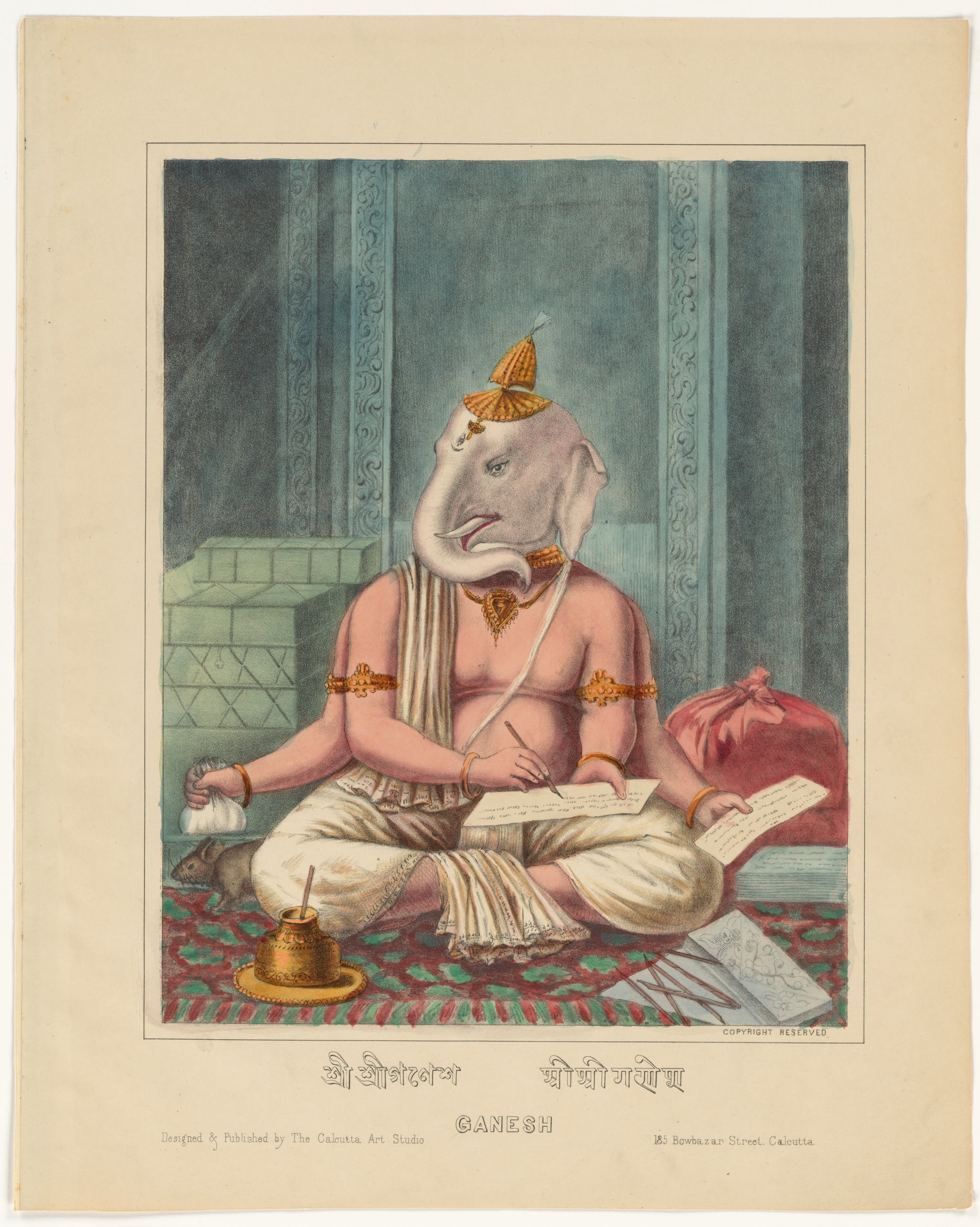 Ganesha transcribing the Mahabharata (Shri Shri Ganesh)