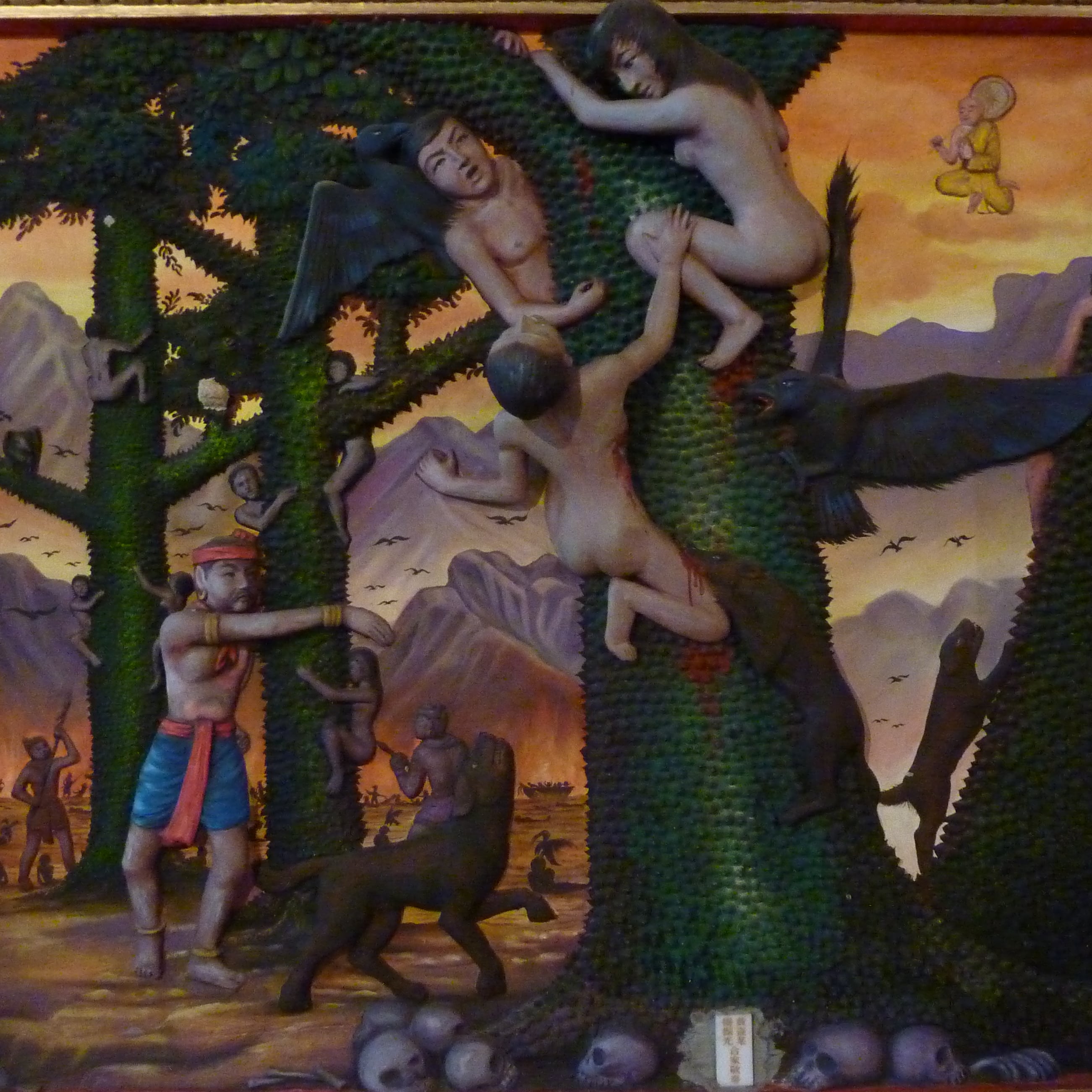 Phra Malai and the Thorny Tree of Adulterers in Hell