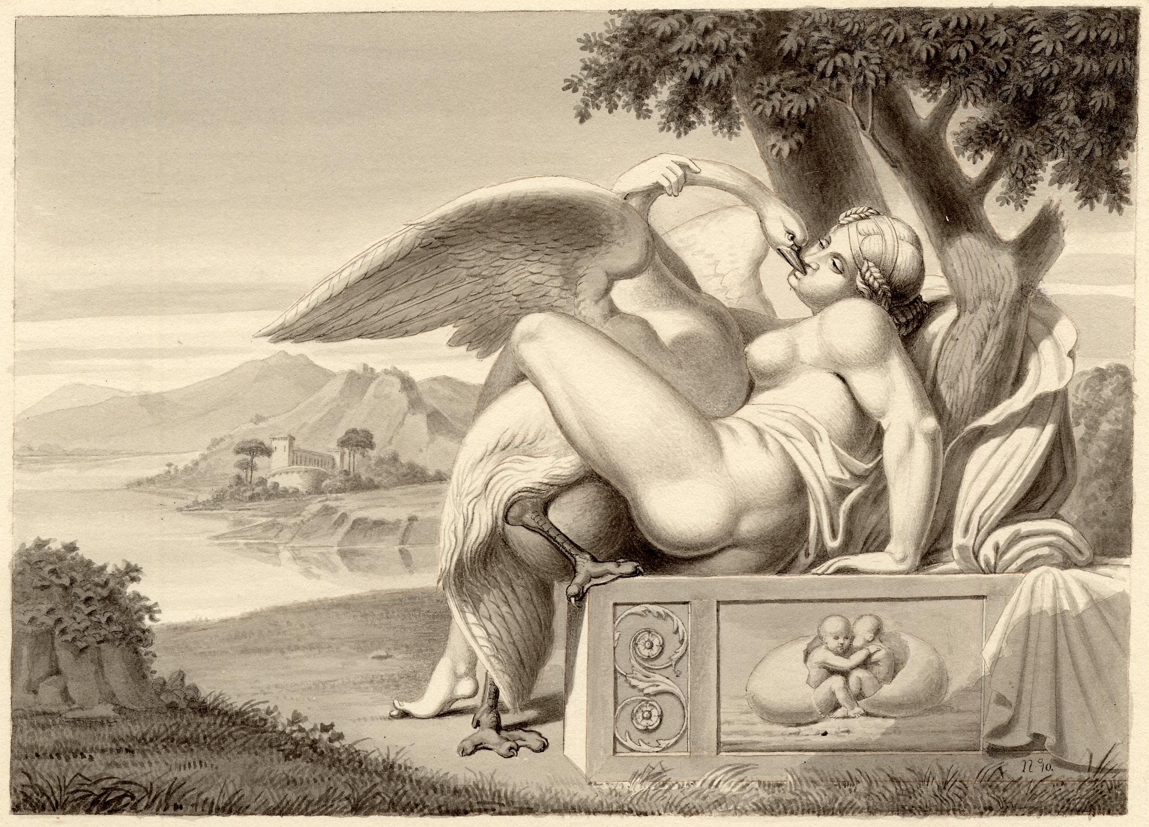 Leda and the Swan: I Modi, Plate 11