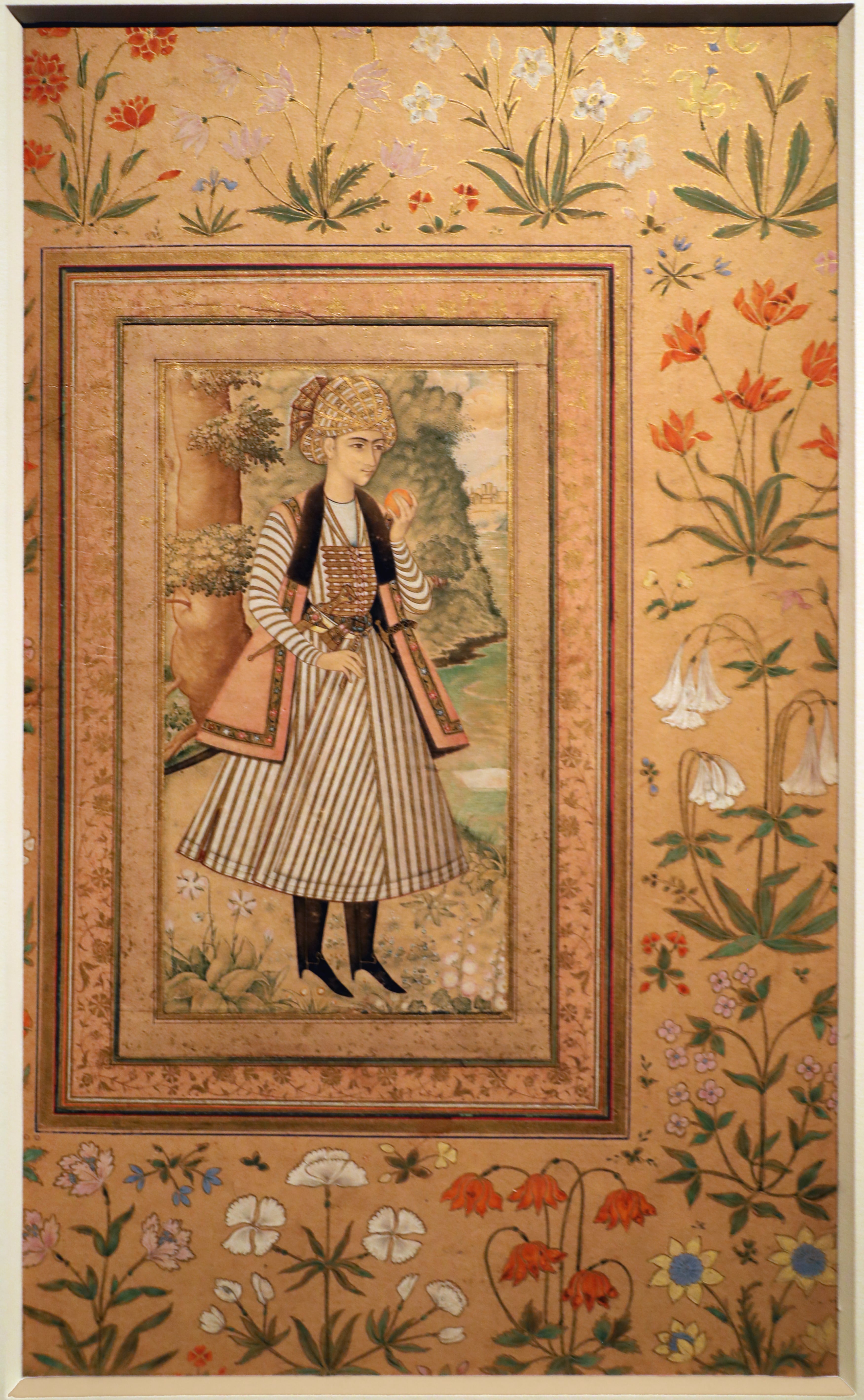 Ali quli jabbadar, giovane principe in un paesaggio, isfahan 1660-754 ca. 01