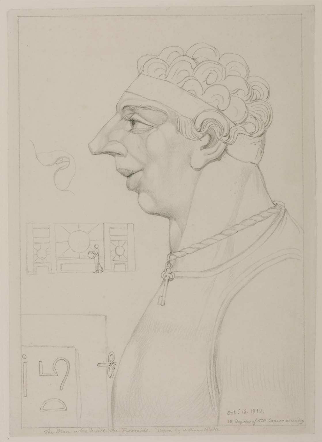 The Man who Built the Pyramids c1825 Linnell after Blake