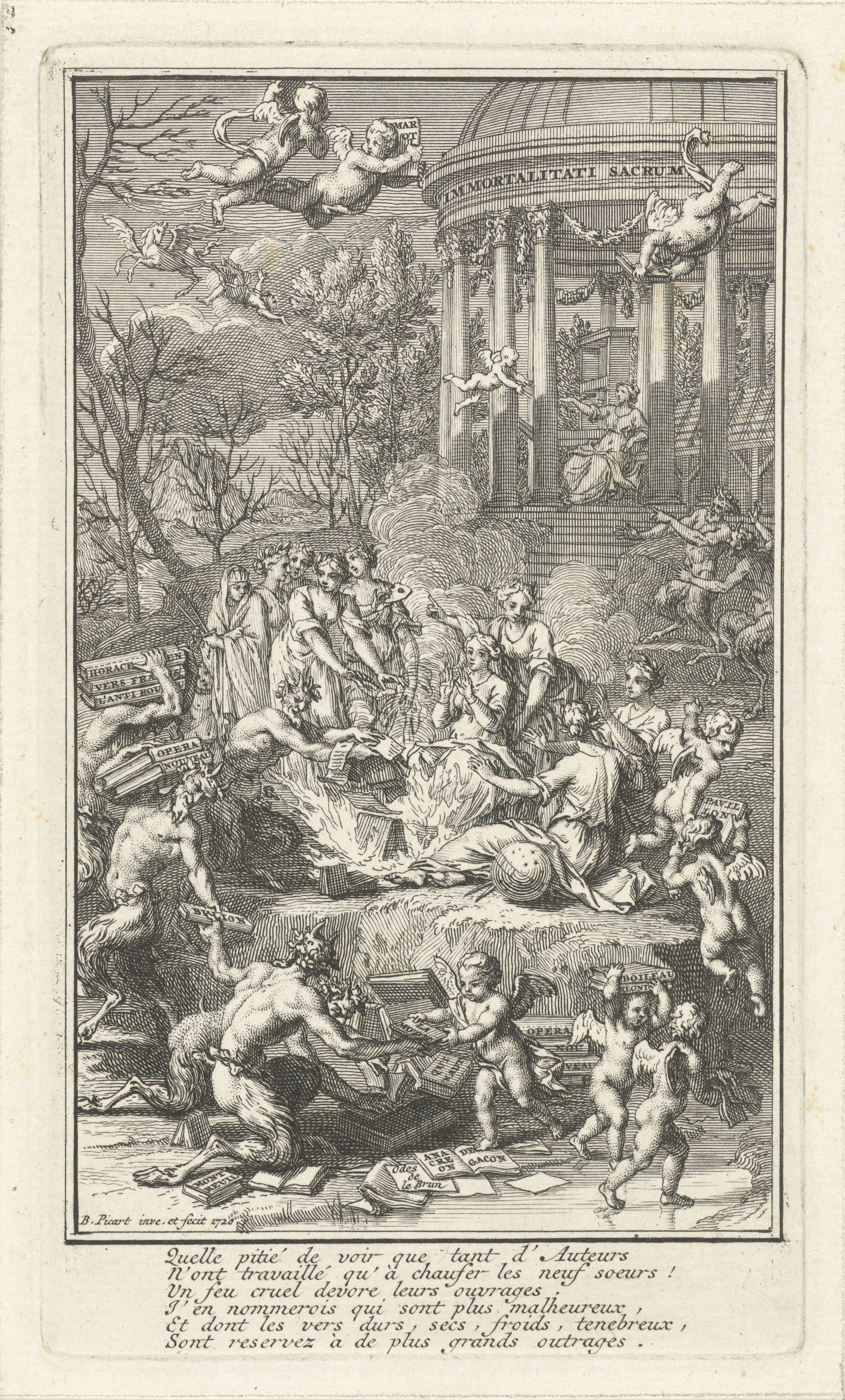 Muses Warming Themselves by Burning Bad Books