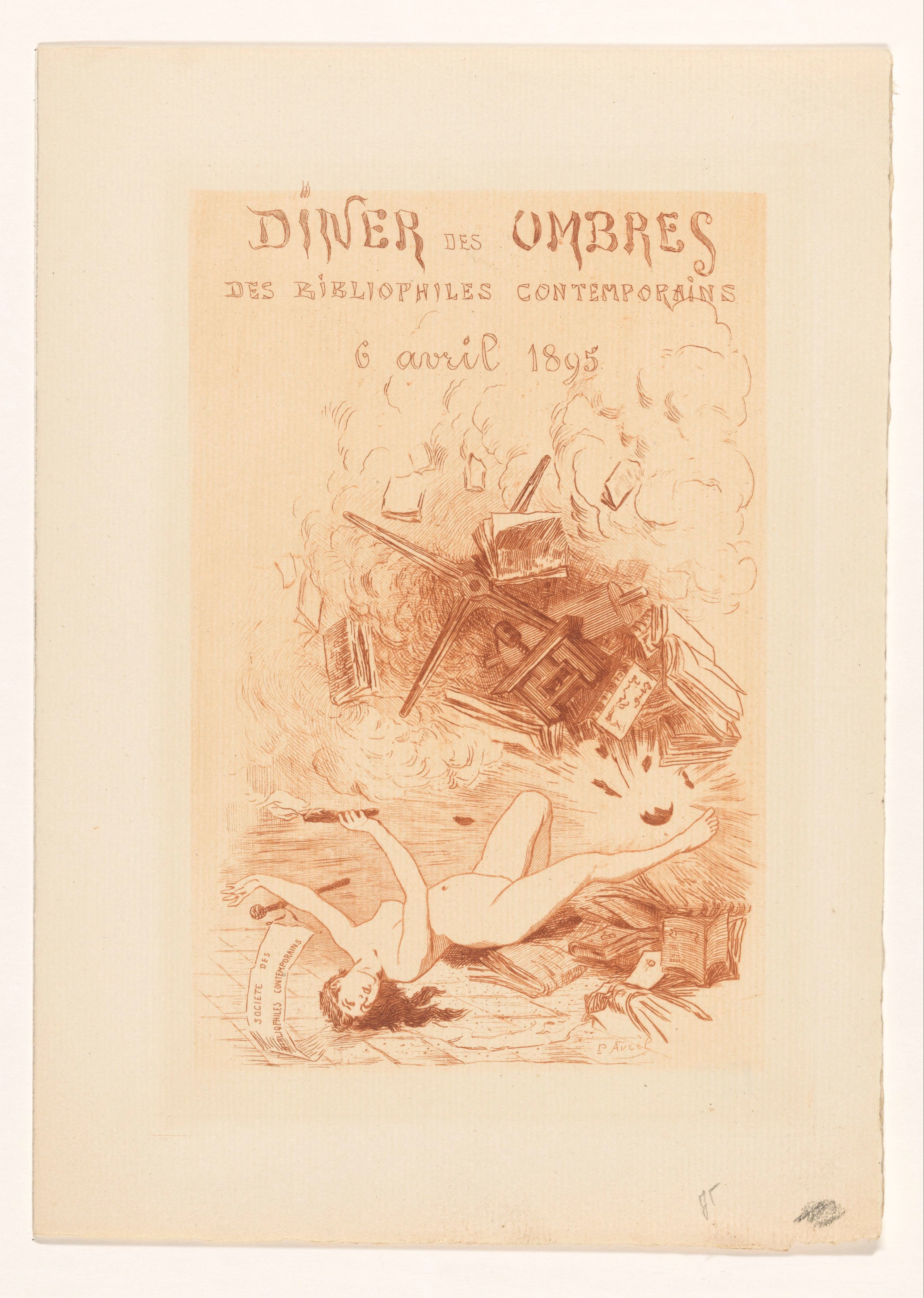 Menu for a Dinner of the Société des Bibliophiles Contemporains