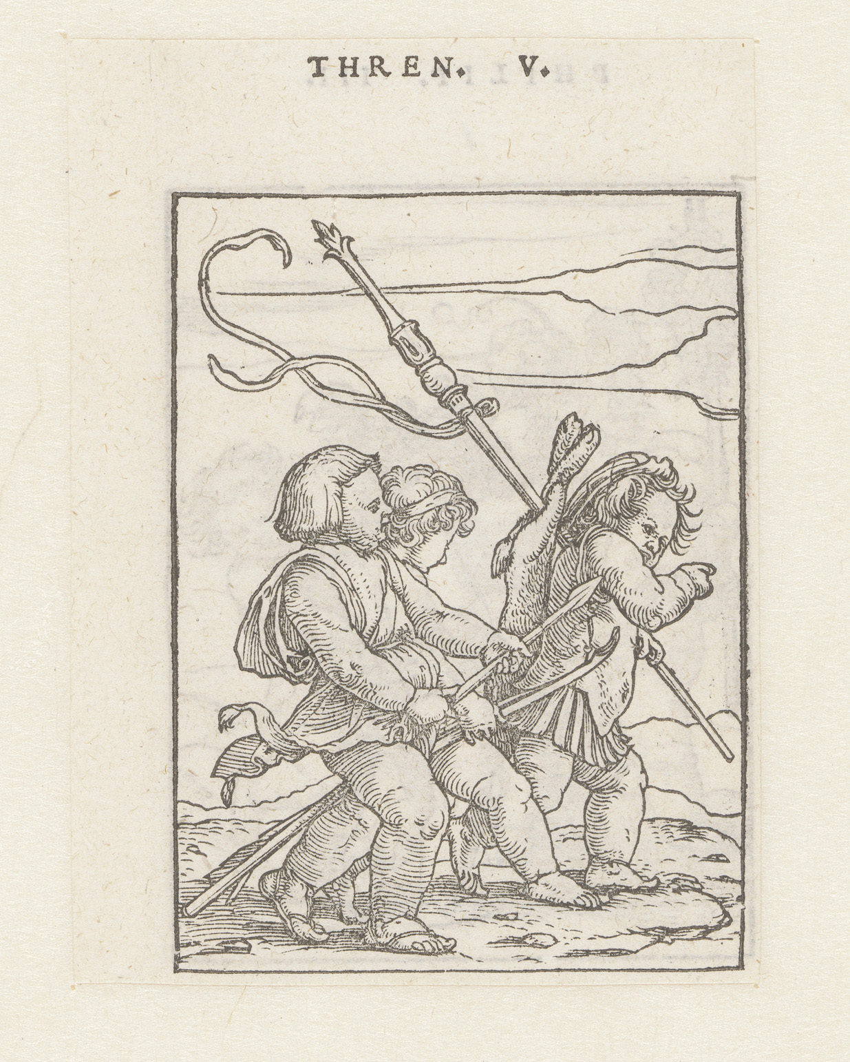 Three Children with Staff and Bow: Dance of Death