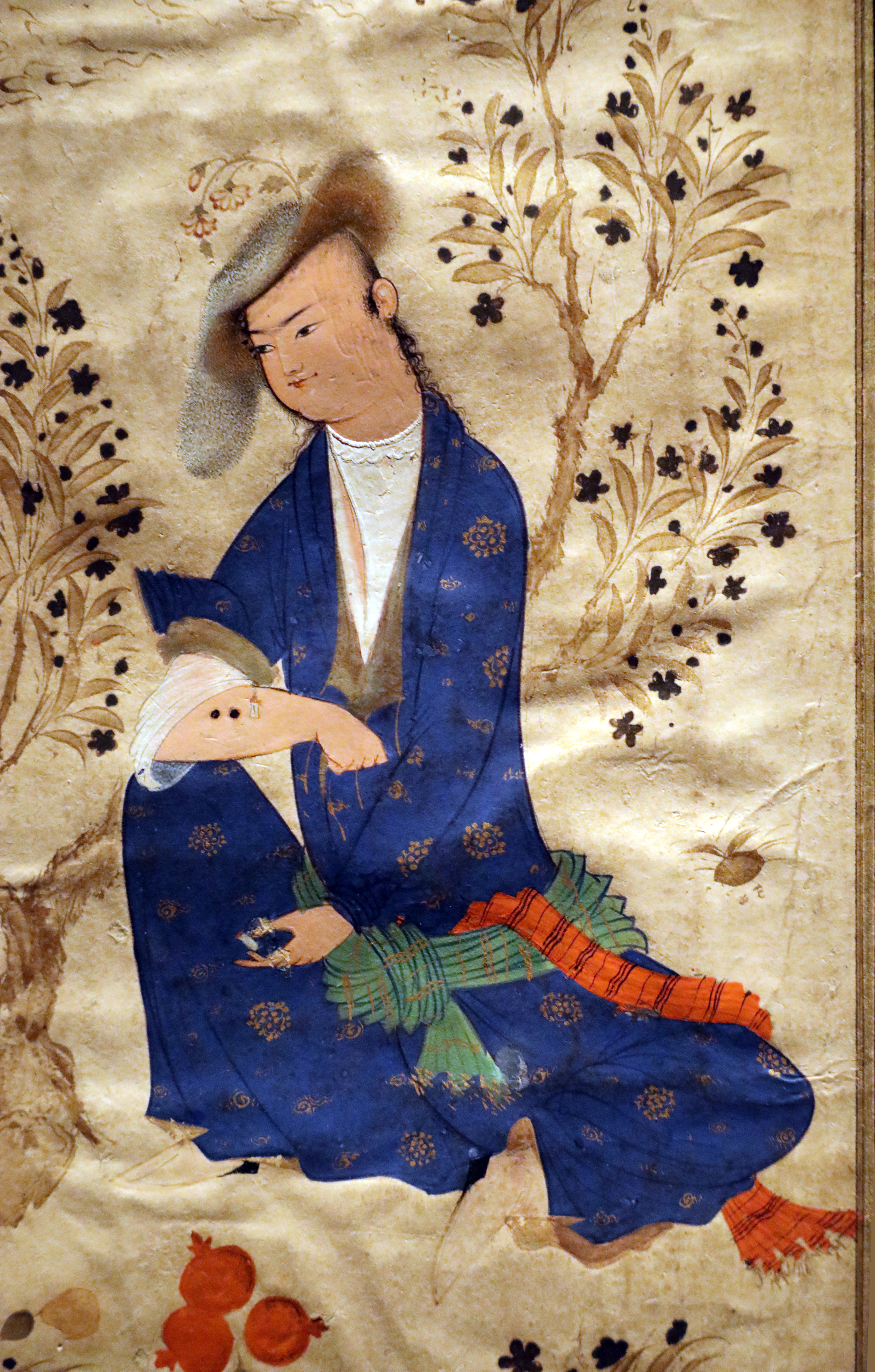 Iran, giovane seduto nel paesaggio, isfahan 1600 ca. 02