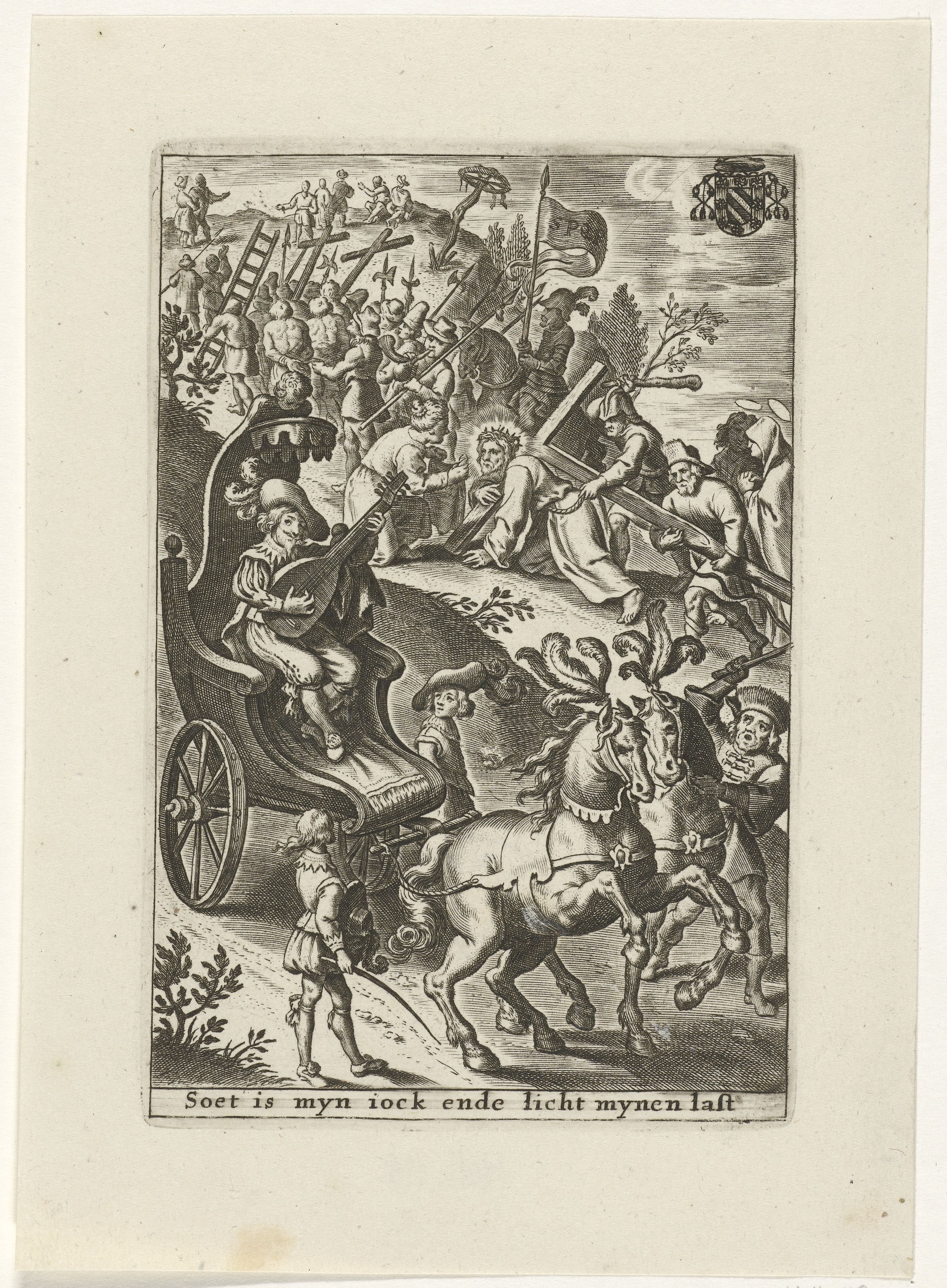 Bearing the Cross and Courtier in Carriage