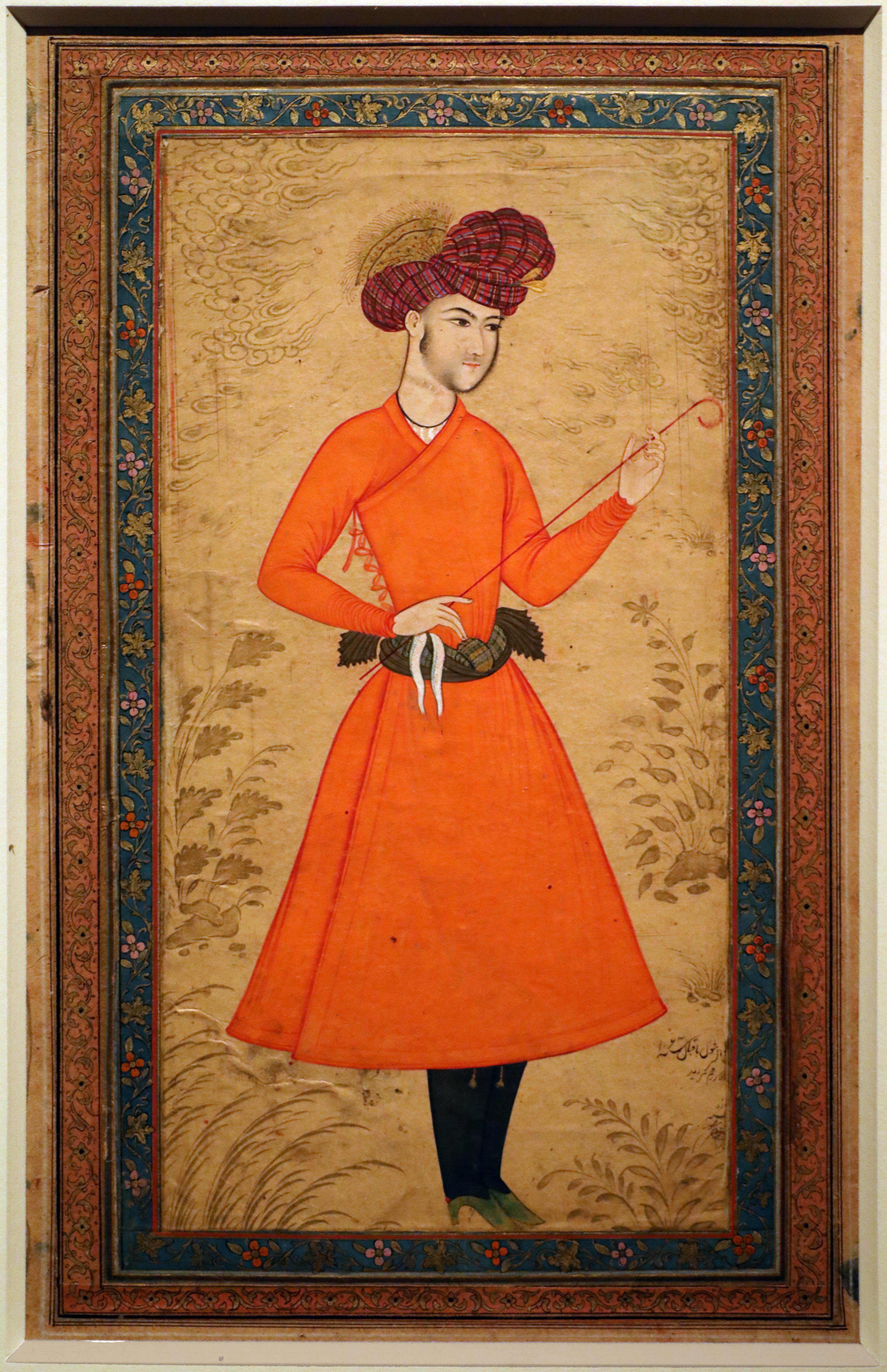 Mu'in musavvir, ritratto di giovane in abito principesco, isfahan 1653