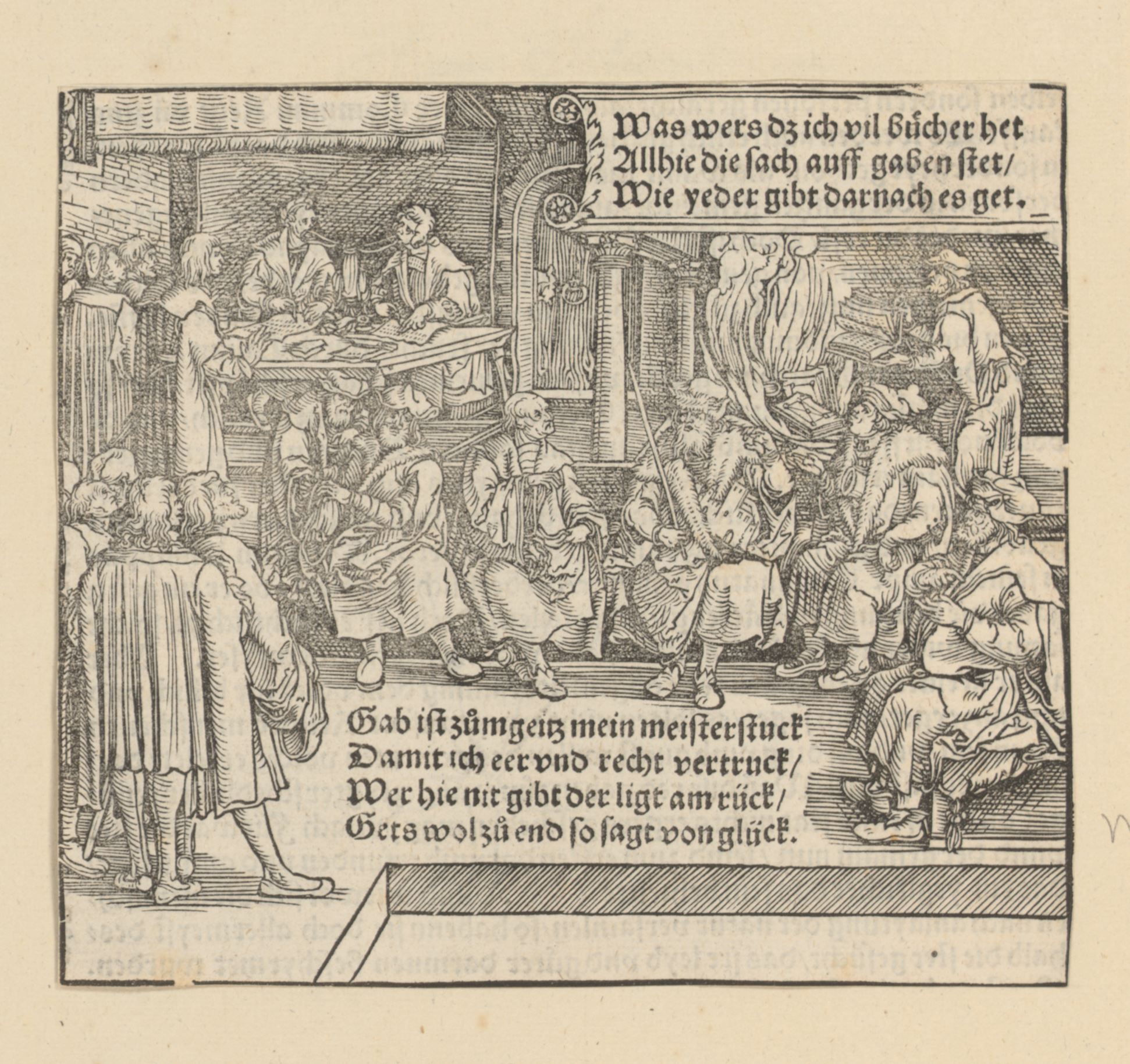 Raadsvergadering en boekverbranding