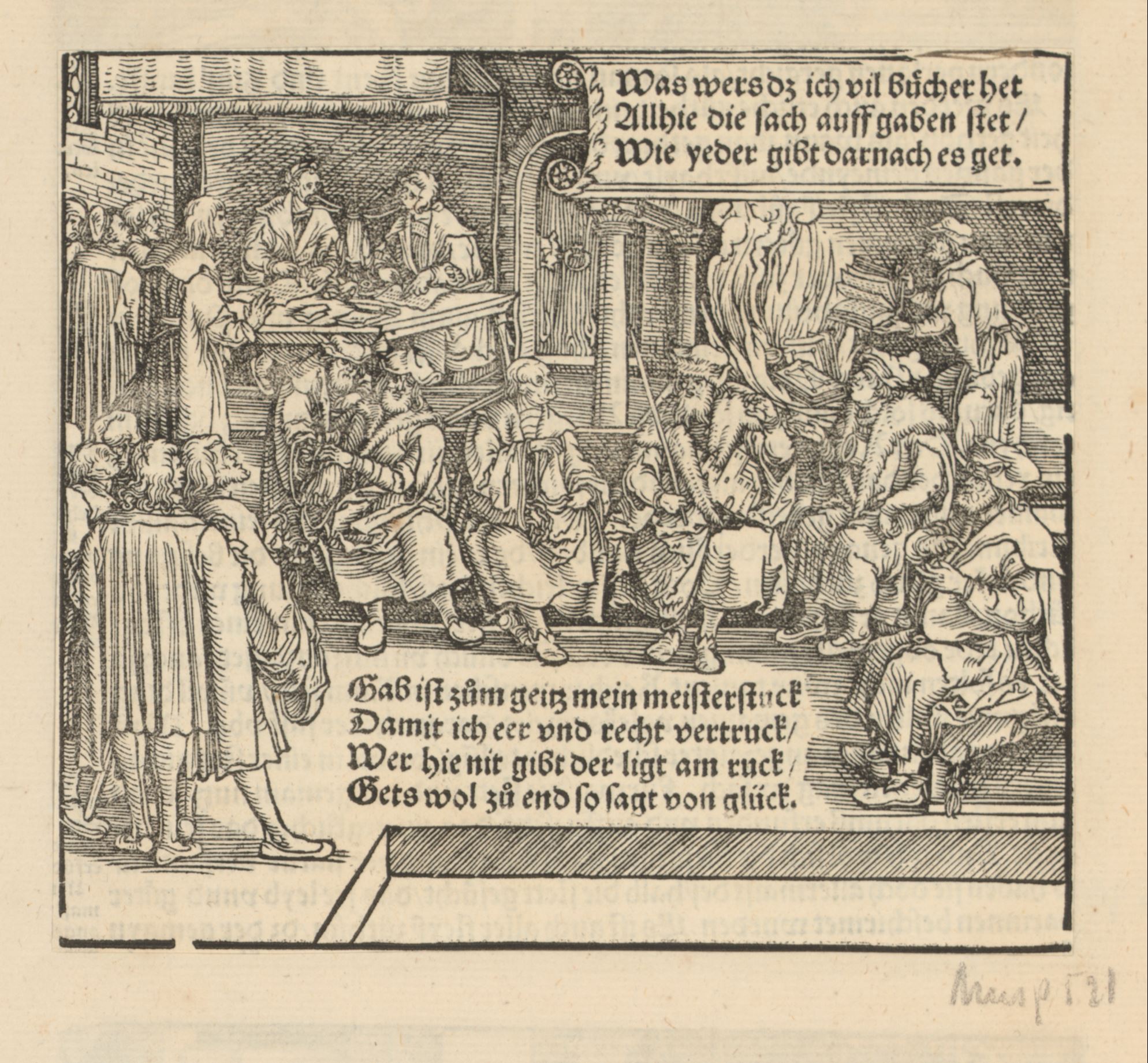 Raadsvergadering en boekverbranding