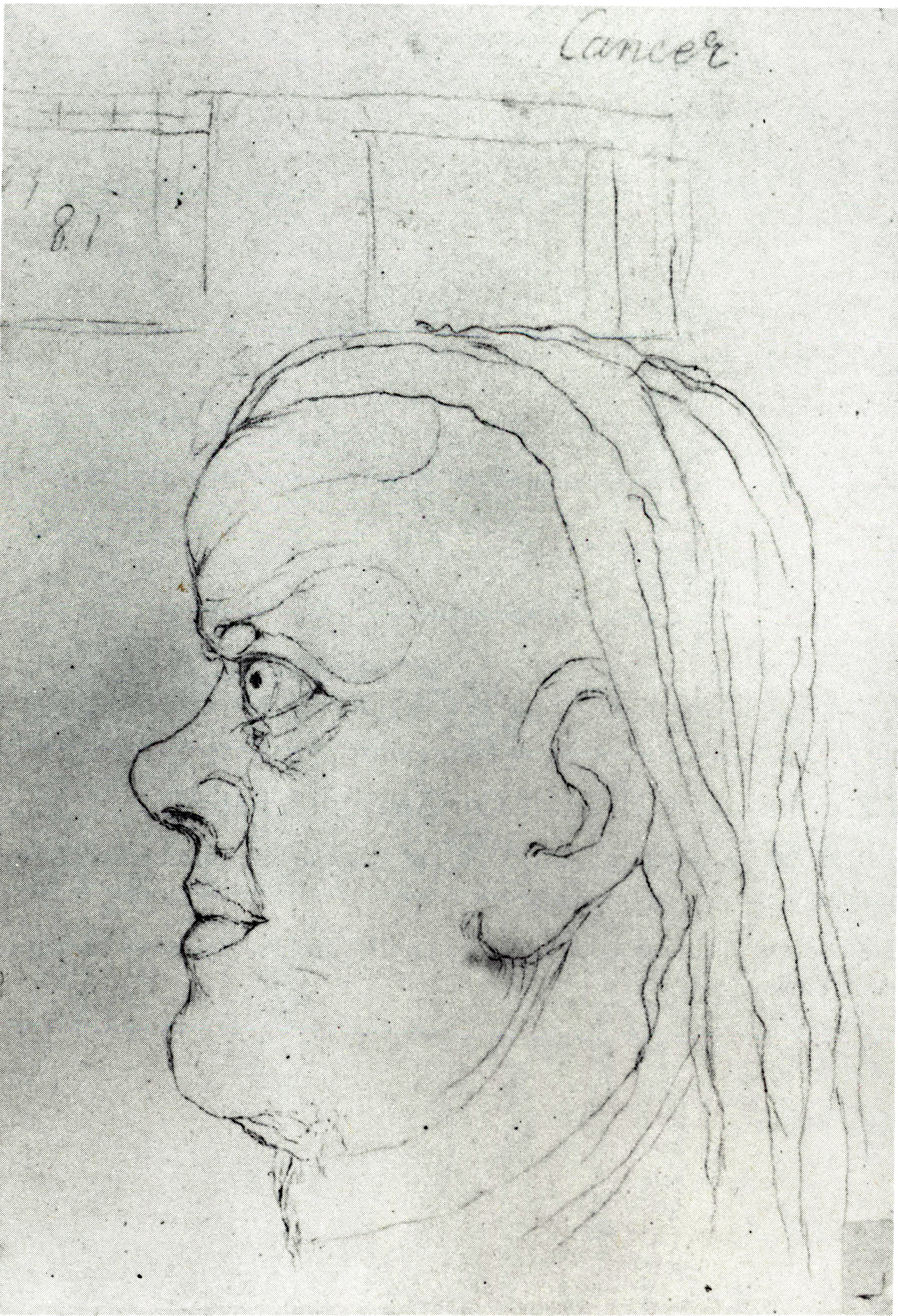 William Blake Head of Cancer c1820 165x114mm-contrast