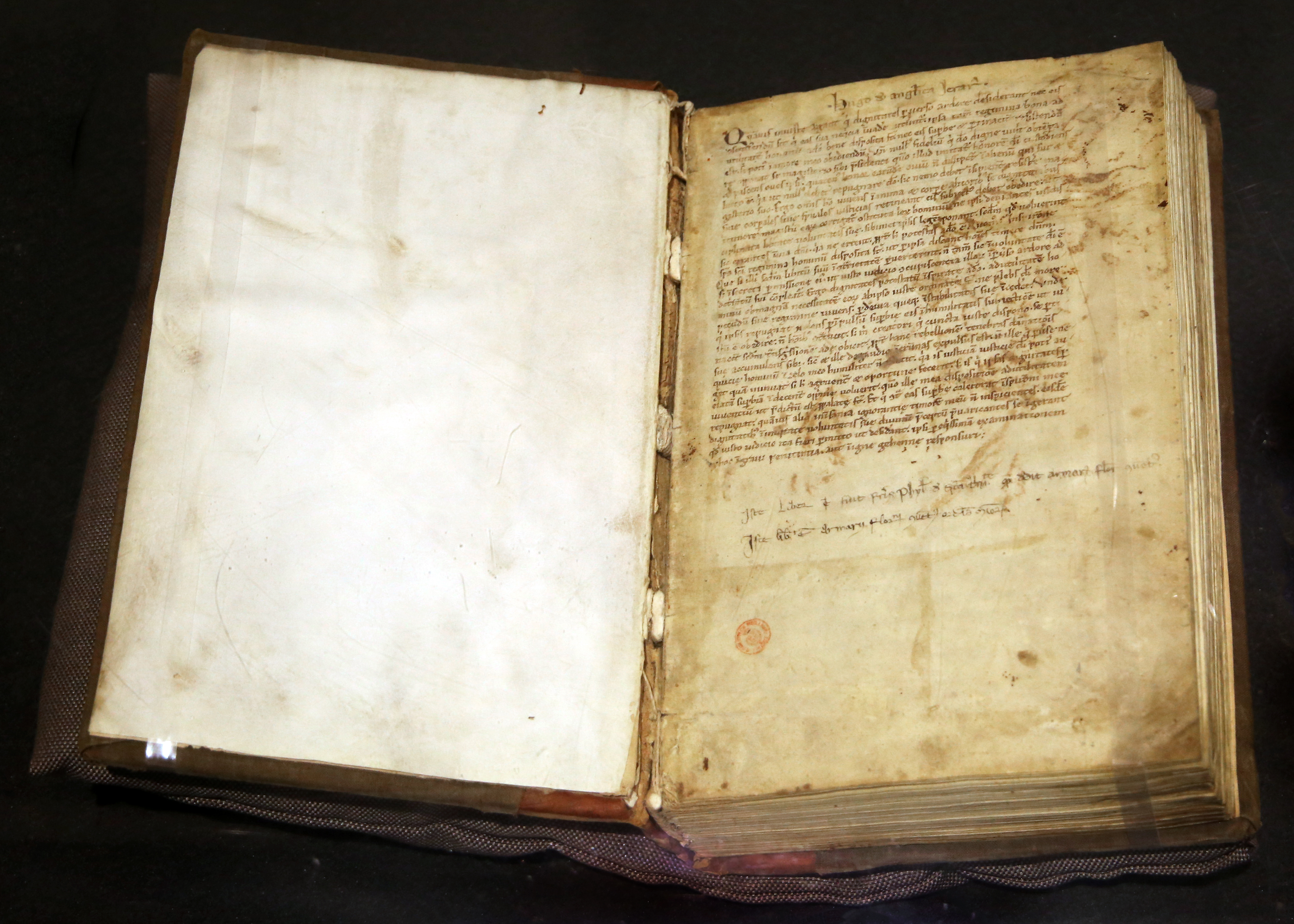 Ugo di san vittore e ildegarda di bingen, xii secolo, posseduto da filippo di santa trinita (bml pl 22 dex 4)