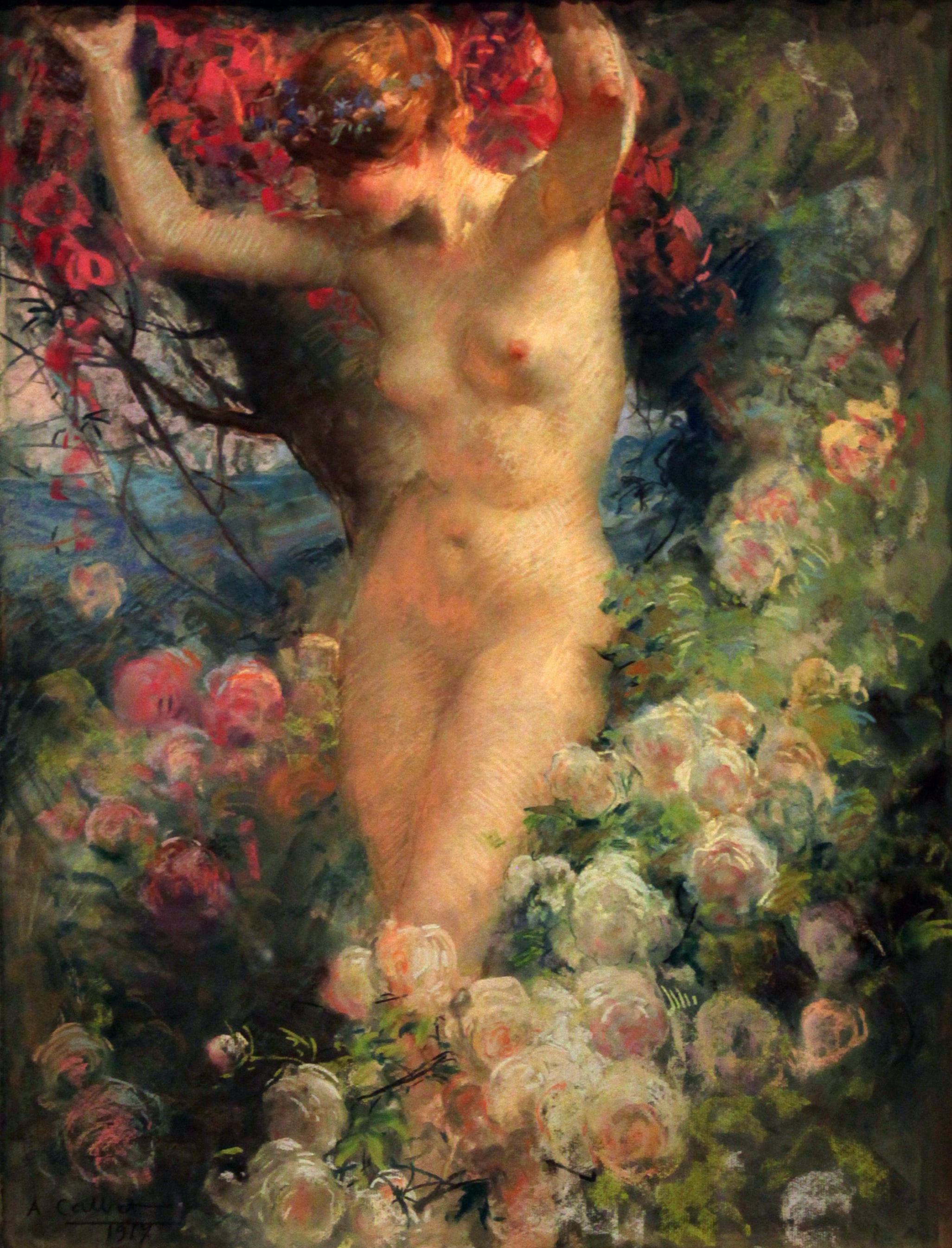 Woman Among Roses