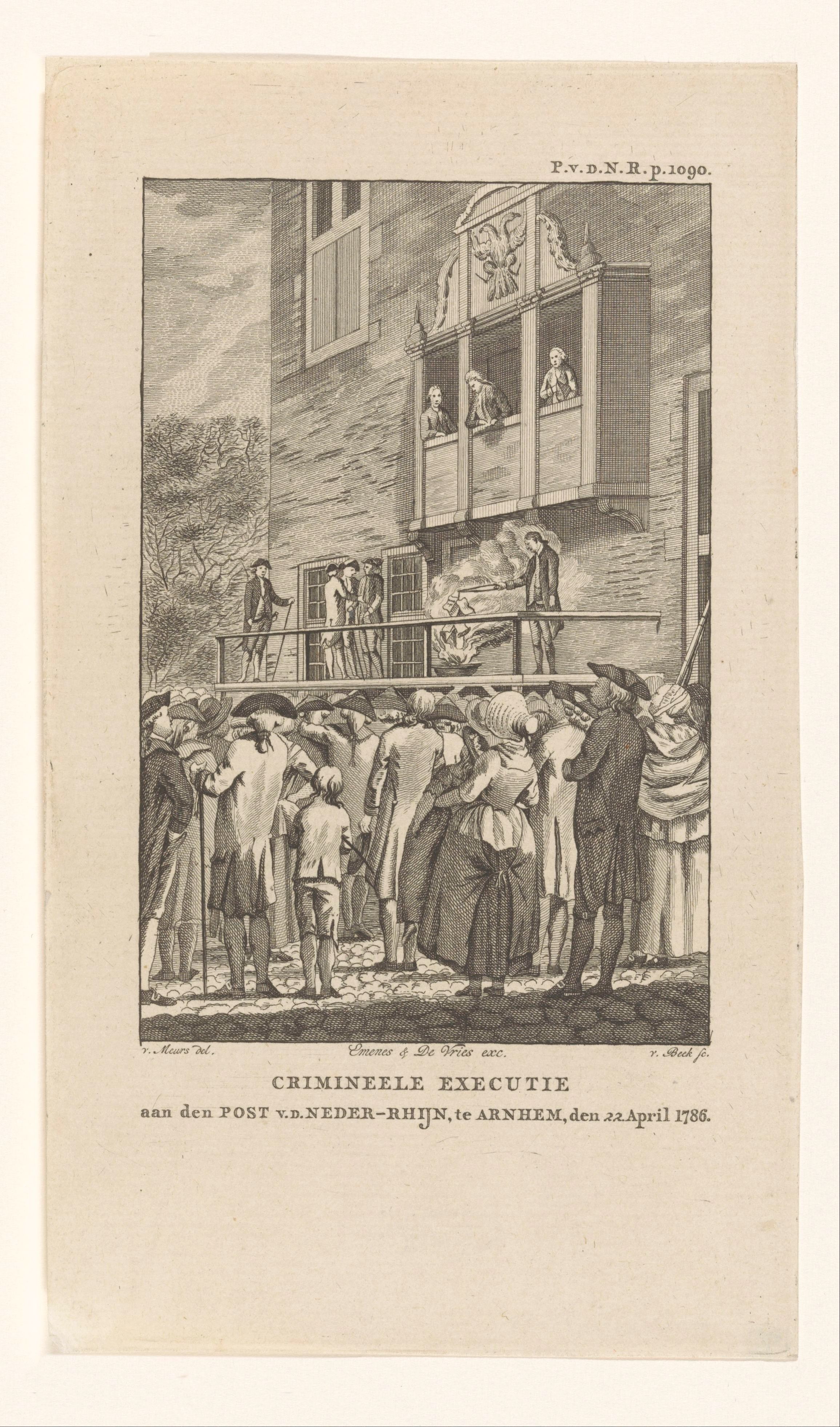 Burning of De Post van de Neder-Rhijn in Arnhem, 1786