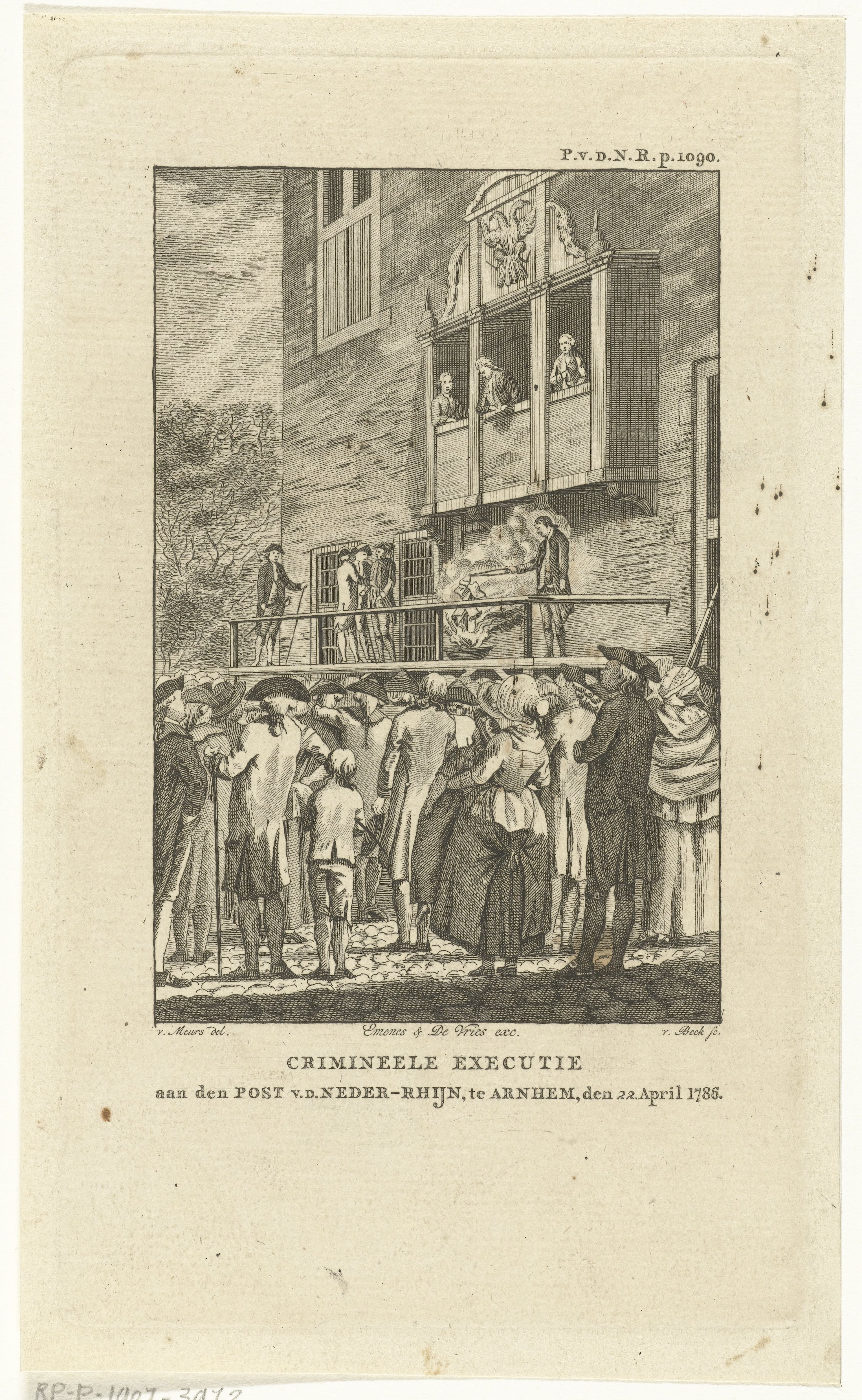 Burning of Post van de Neder-Rhijn in Arnhem, 1786