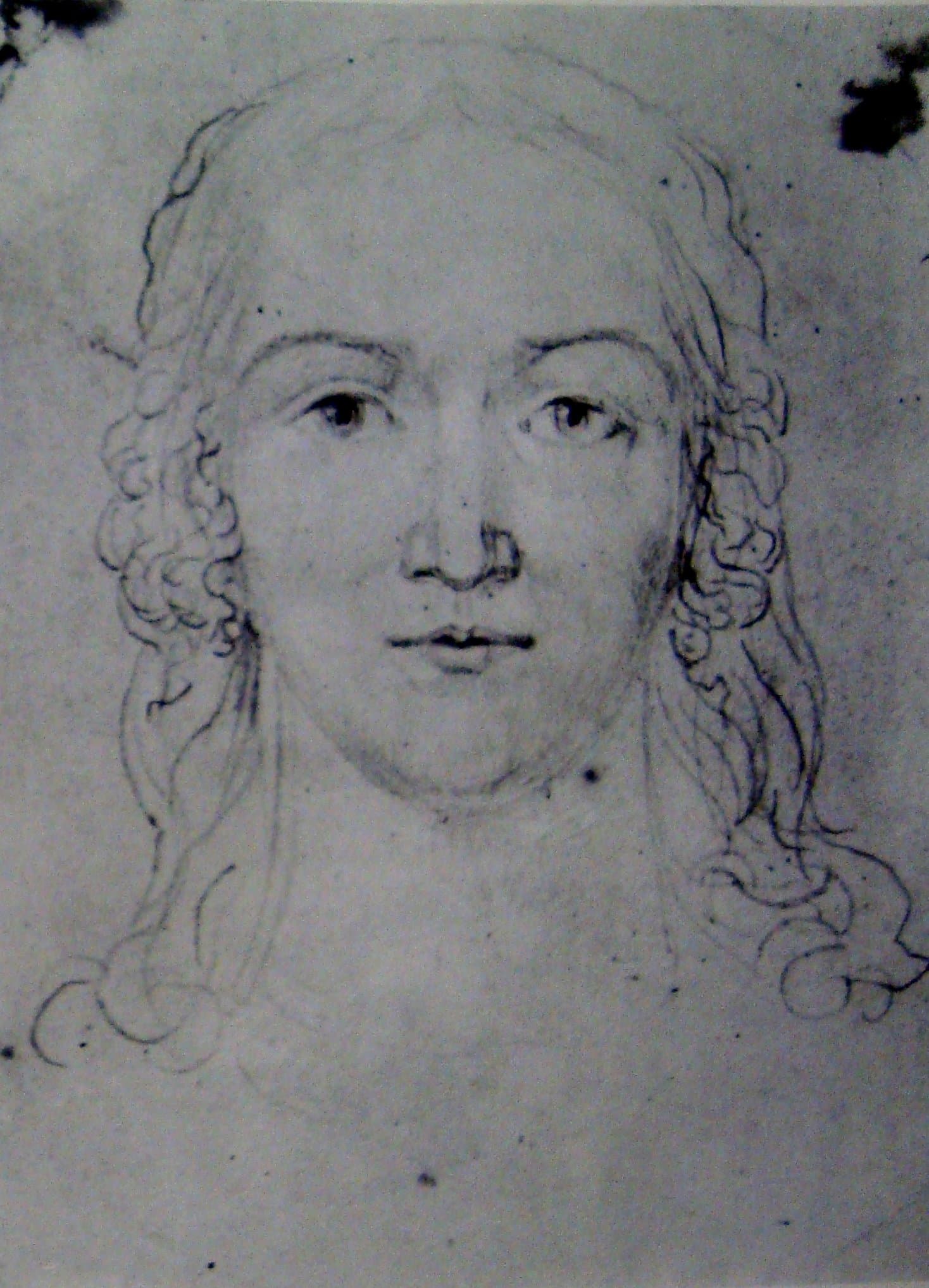 William Blake - A Head of a Young Woman, Butlin 686 recto c 1820 183x188mm – McGill University Library, Montreal