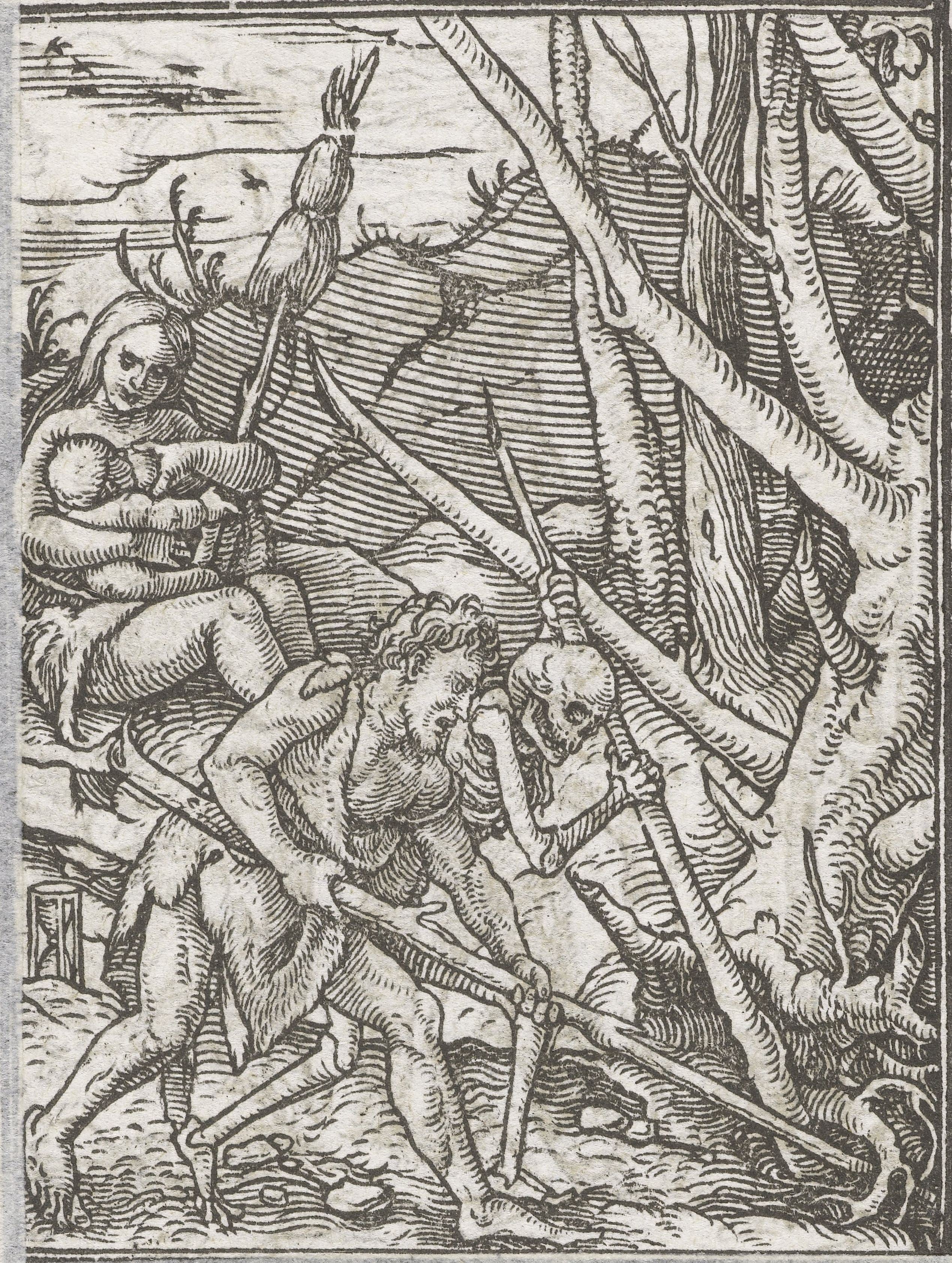 Adam en Eva aan het werk na de zondeval Dodendans