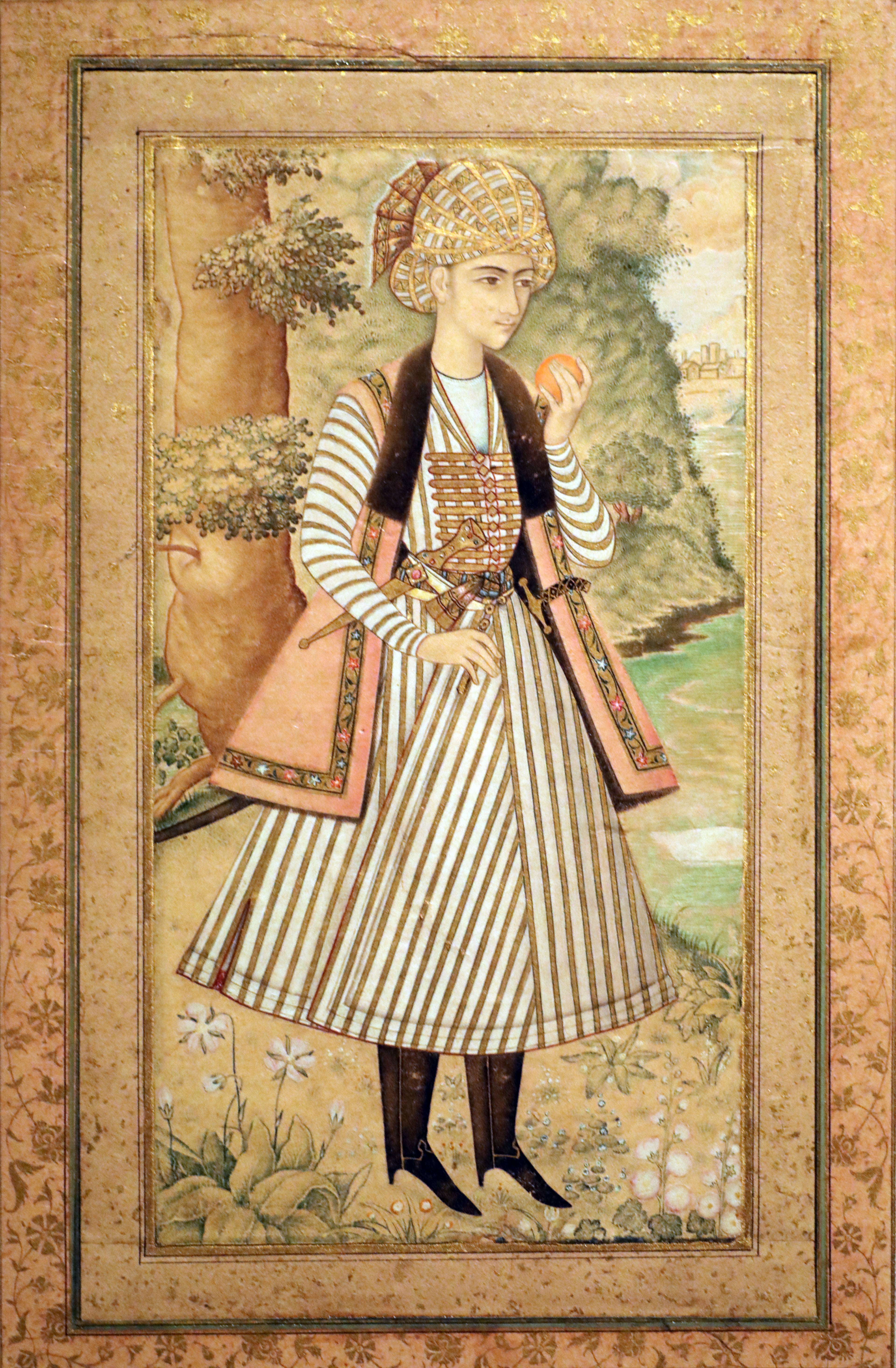 Ali quli jabbadar, giovane principe in un paesaggio, isfahan 1660-754 ca. 02