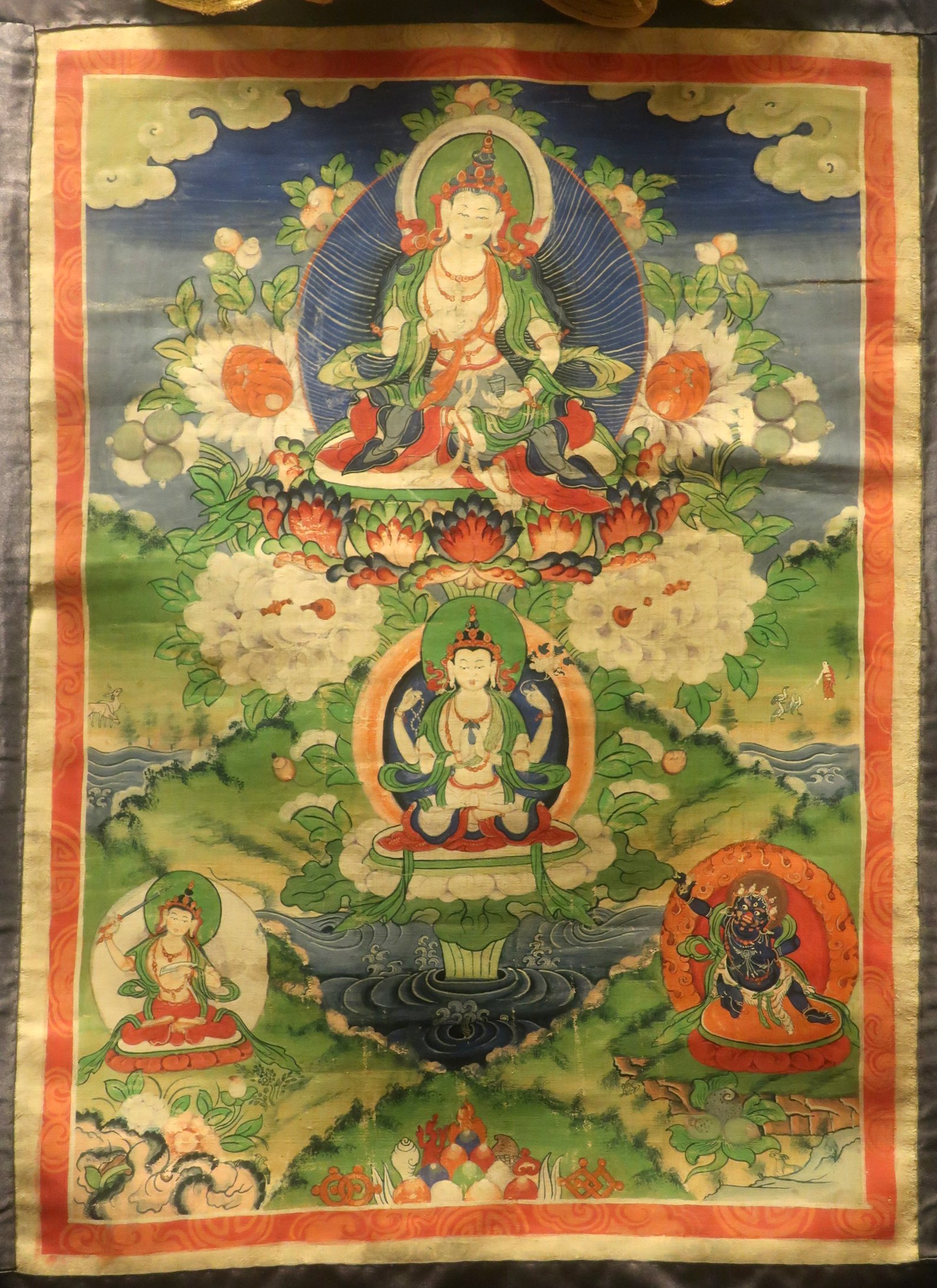 Thangka of Vajrasattva and Avalokiteshvara from Tibet, American Museum of Natural History