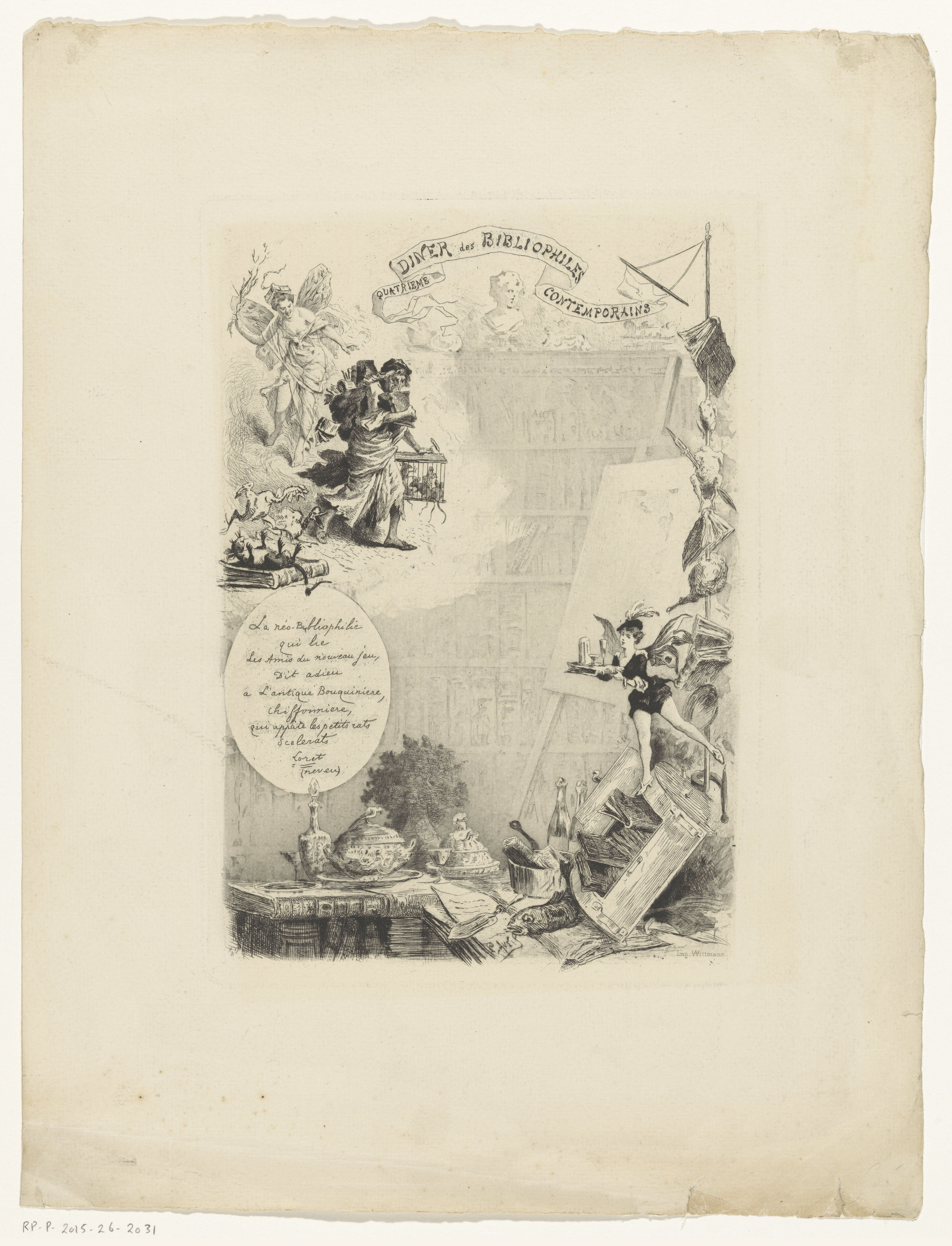 Menu for the Fourth Dinner of the Société des Bibliophiles Contemporains