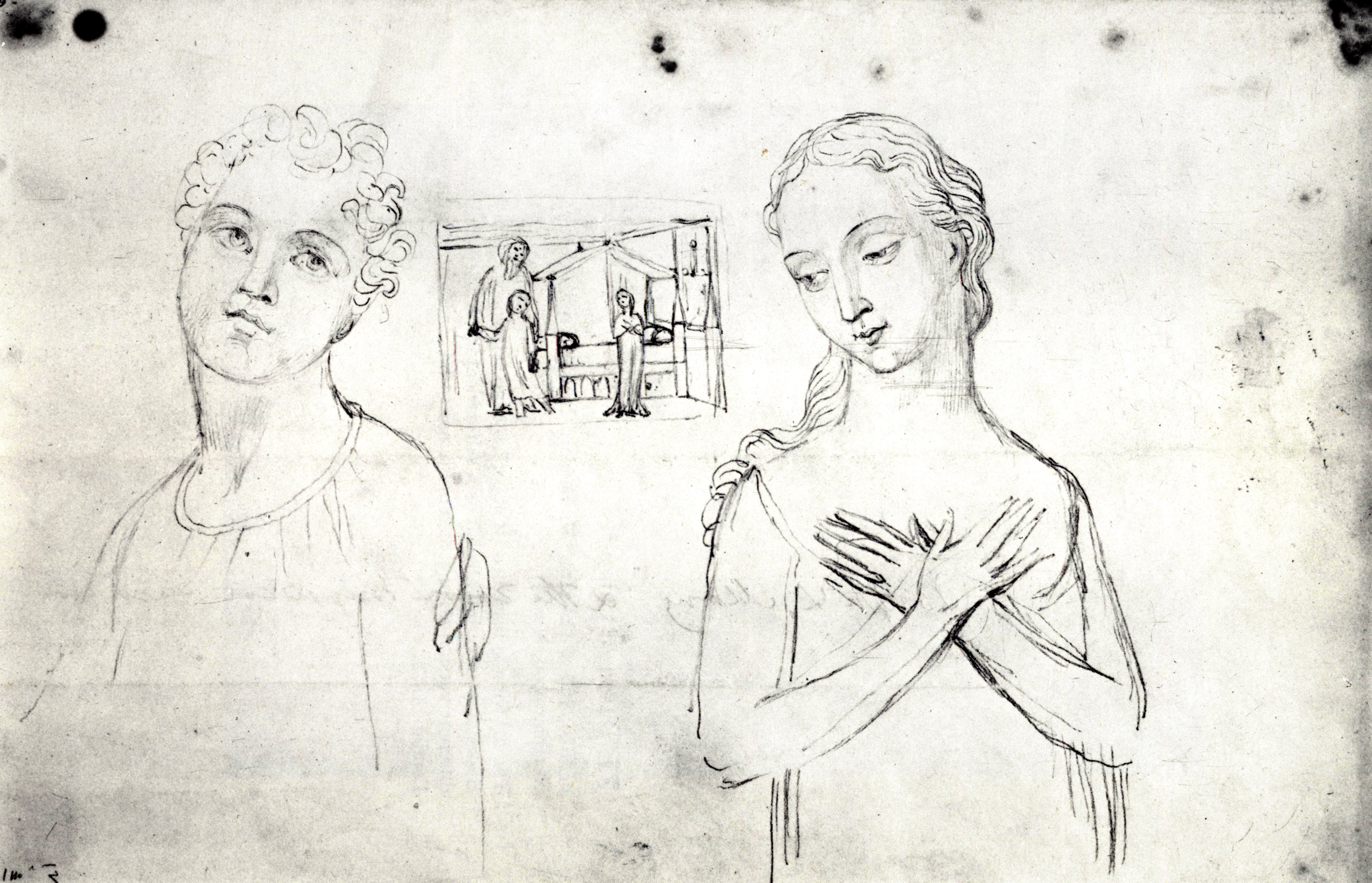 William Blake, Visionary Heads of Joseph & Mary